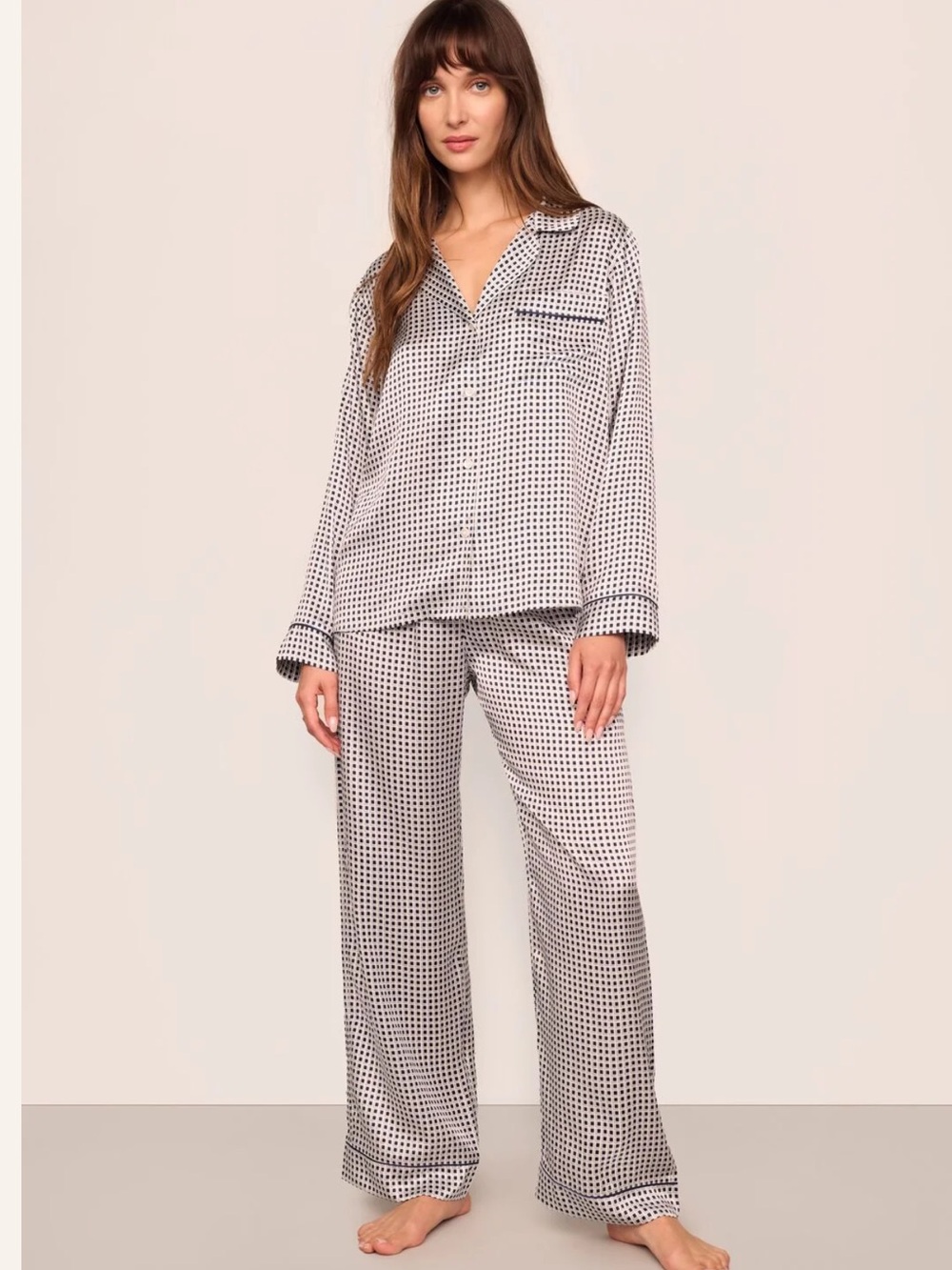 Eberjey - Inez Washable Silk Printed Long PJ Set
